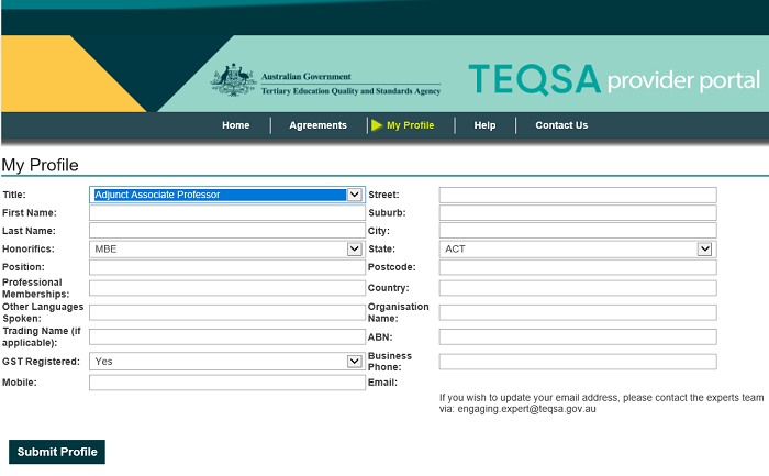 TEQSA Experts Portal update details image