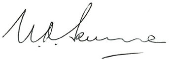 Signature of Professor Nicholas Saunders