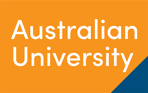 Banner with the text: Australian University